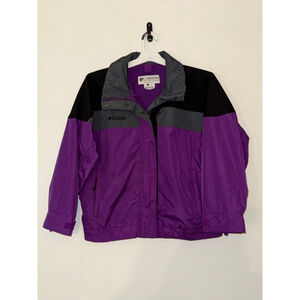 Women's Columbia Coat Jacket size Small Bugaboo VINTAGE 1990s Y2K Purple Black
